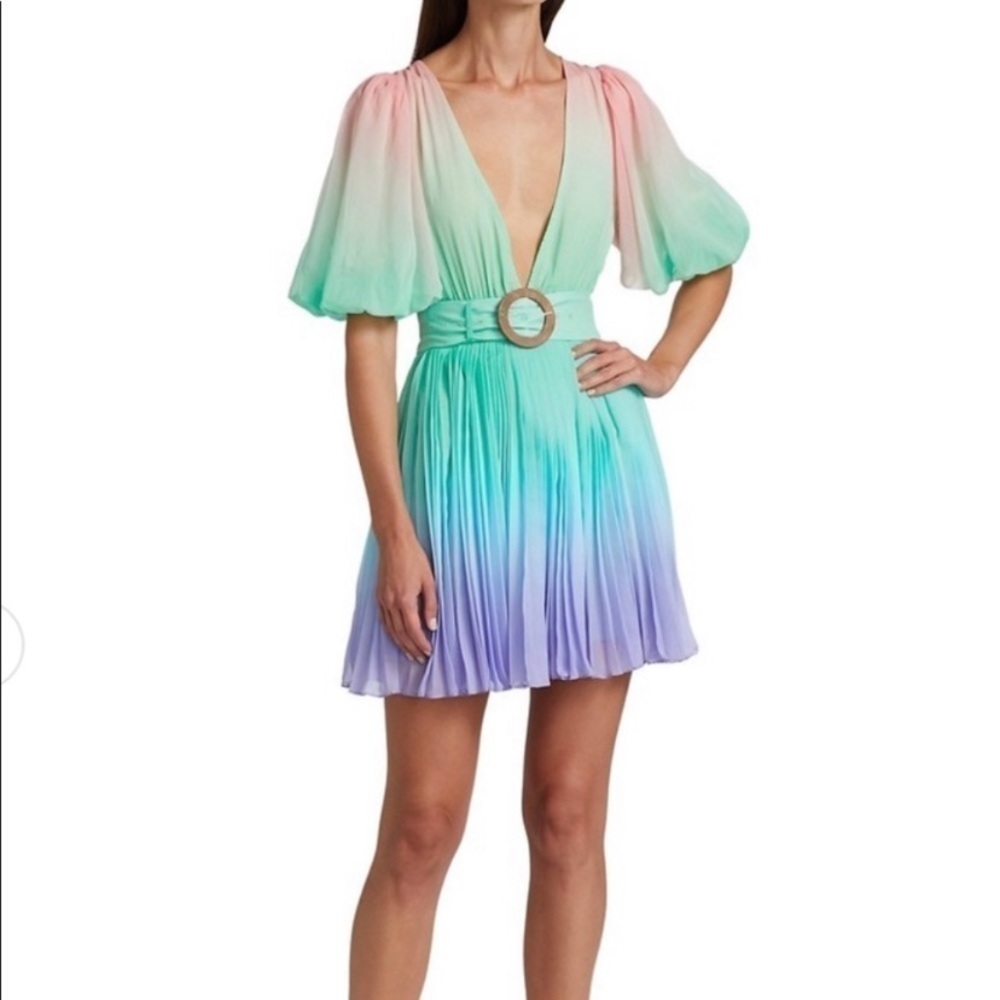 Rococo Sand Emi Ombré Pleated Mini Dress